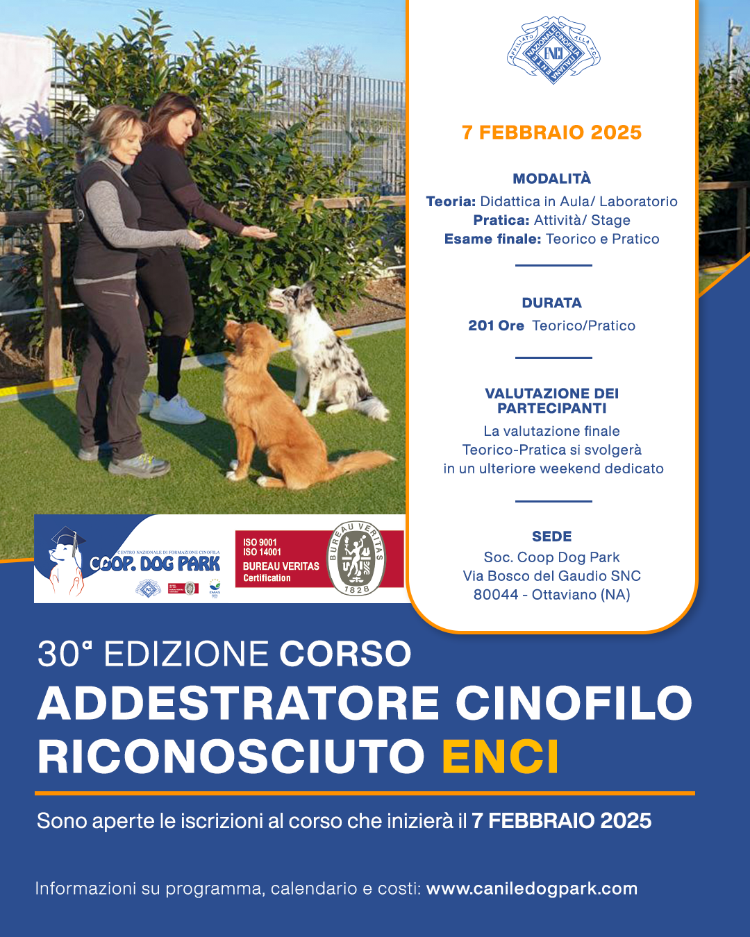 30° CORSO PER ADDESTRATORI CINOFILI ENCI